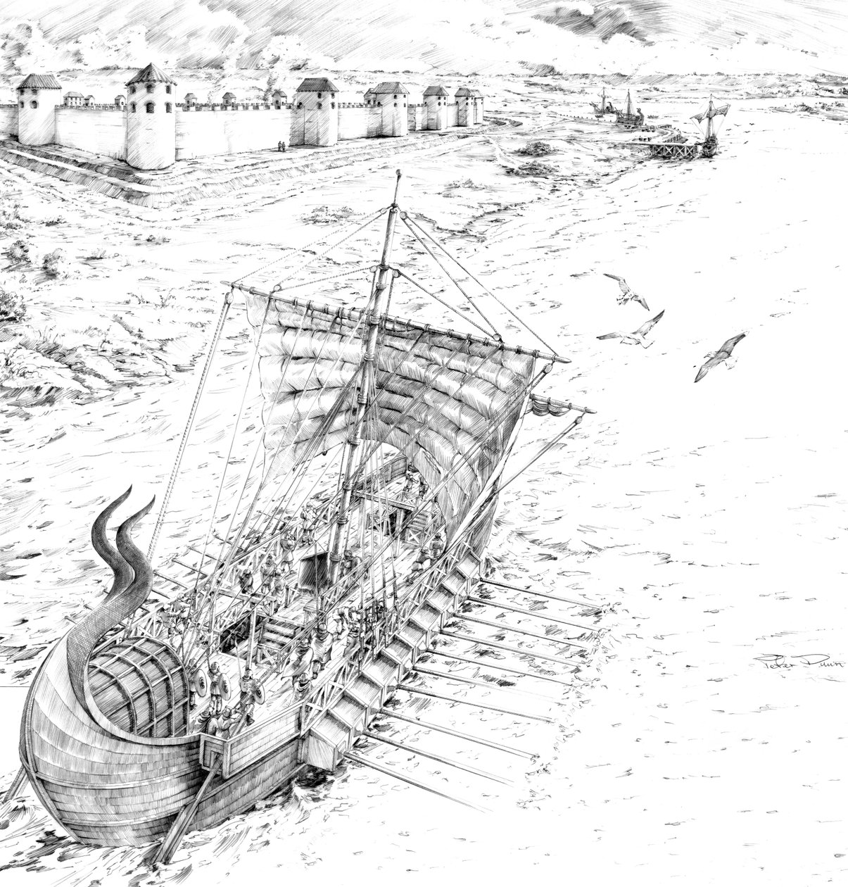 Roma kadırgası, c4. yüzyıl, 1990-2010 by Peter Dunn