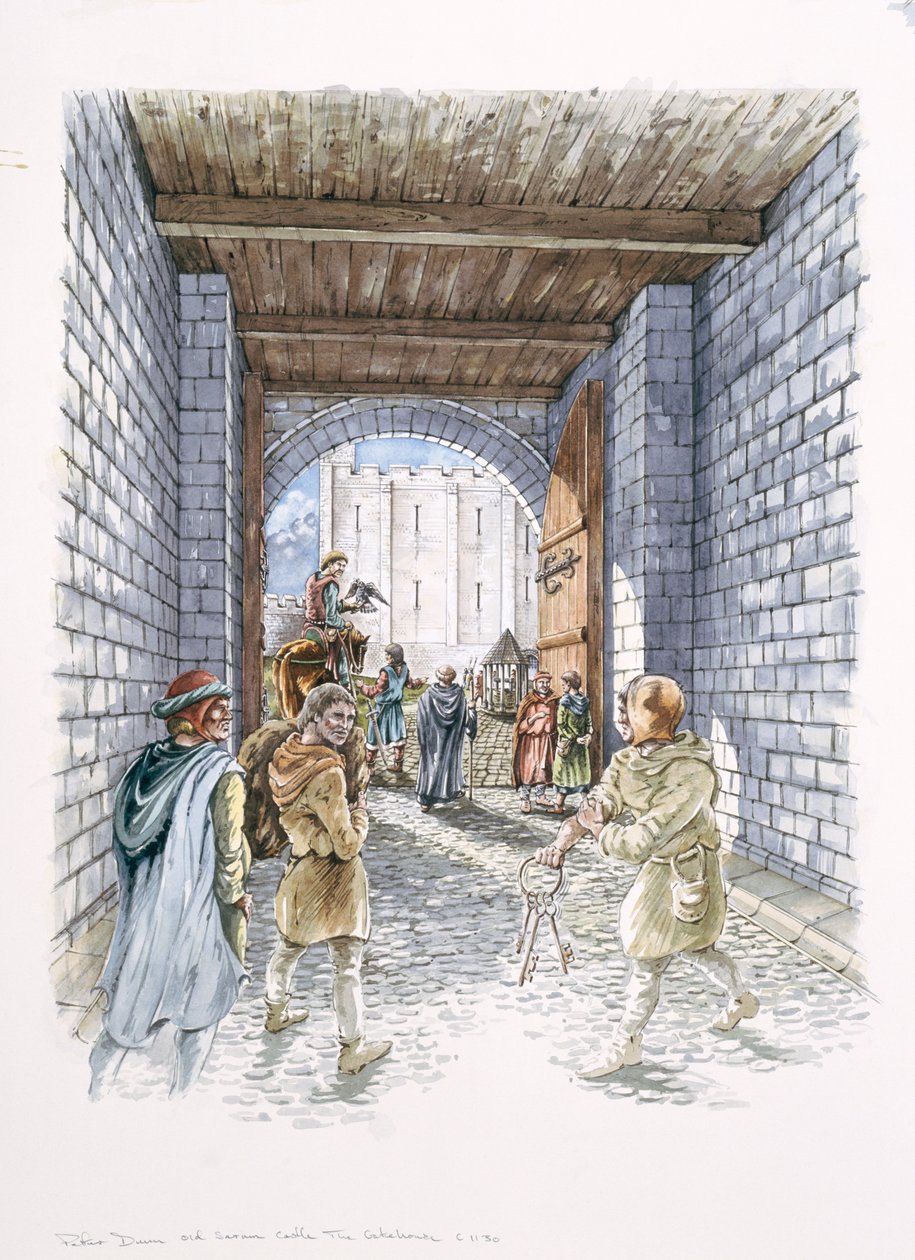 Kale Kapısı, Eski Sarum, Wiltshire, c1130, 1994 by Peter Dunn