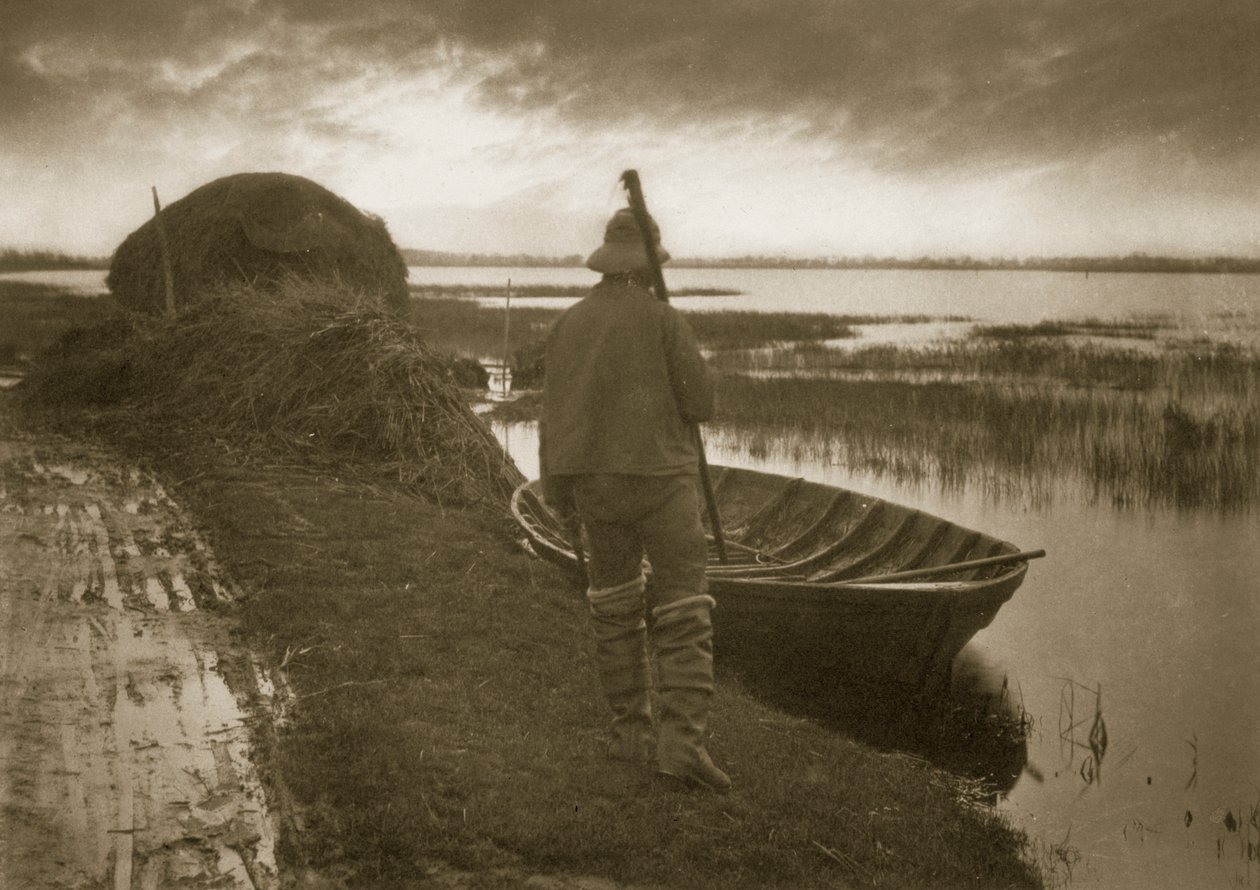 Marsh Man, Schoof-malzemelerini kesmeye giderken, 1886 dolayları by Peter Emerson und Thomas Goodall