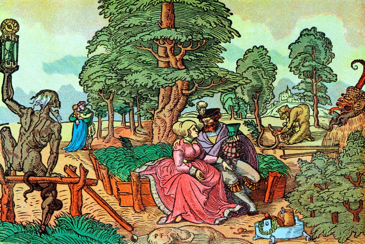 Şehvet ve yasadışı aşkın tehlikeleri, 16. yüzyıl by Peter Flötner