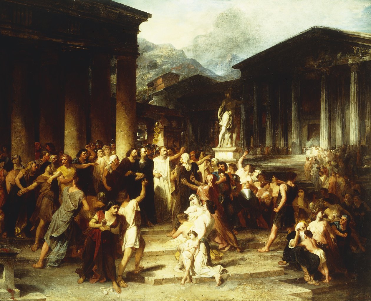 Tapınağın Önünde Bir Buluşma, by Peter Frederick Rothermel