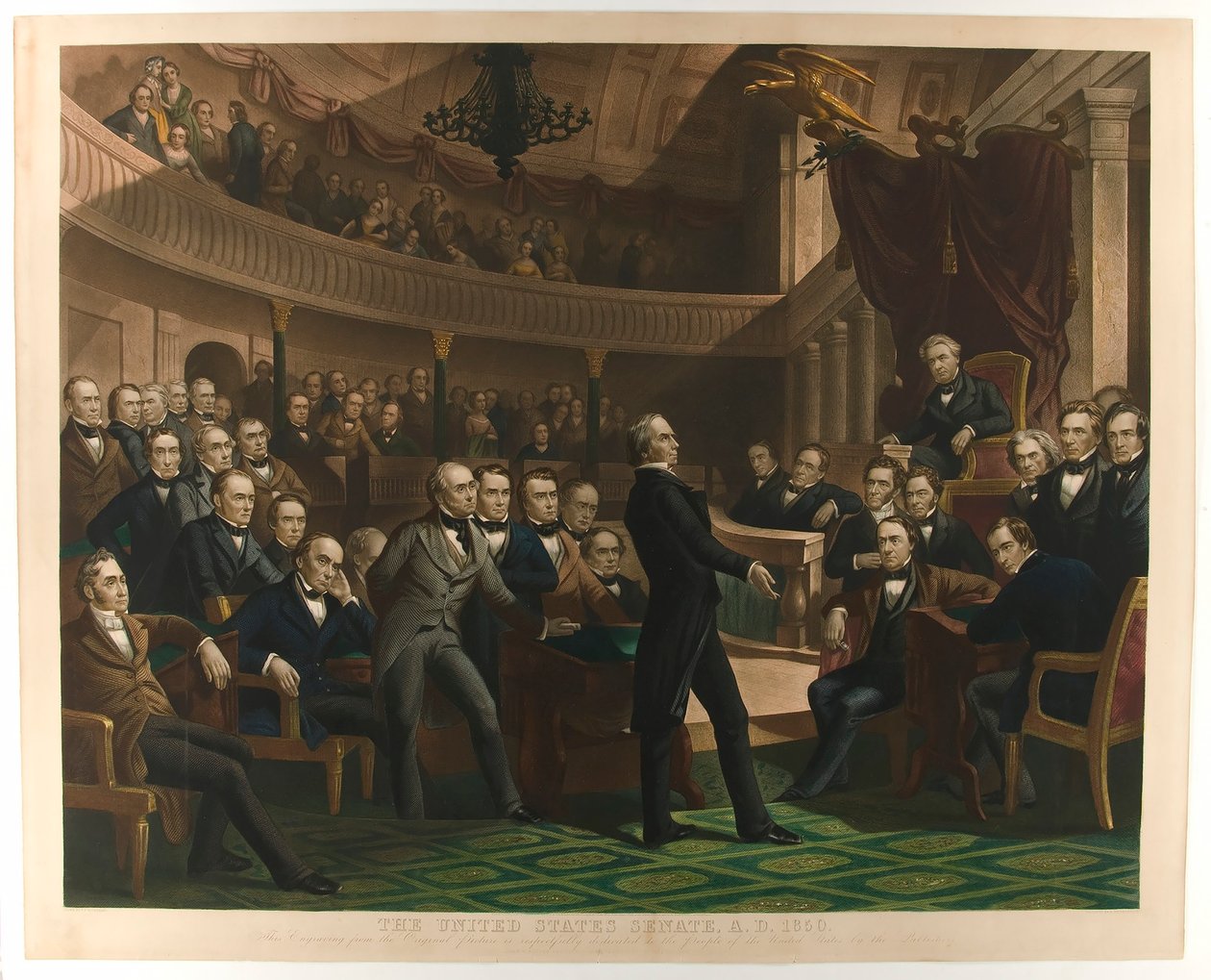 Amerika Birleşik Devletleri Senatosu, a.d. 1850, pub. c1855. by Peter Frederick Rothermel
