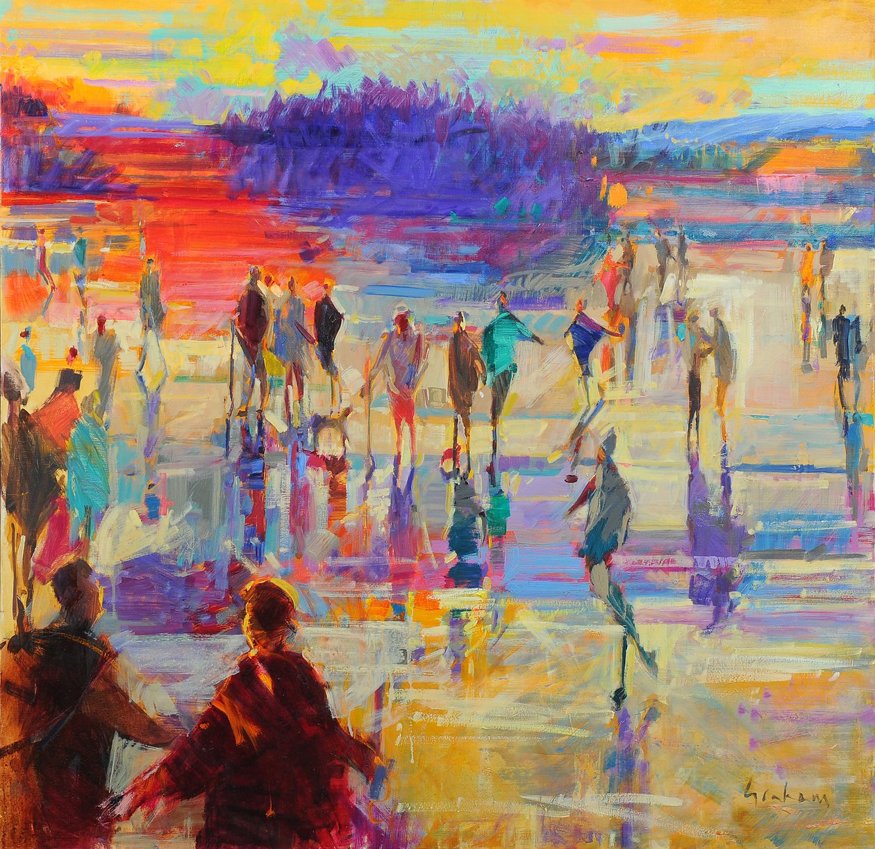 Bonspiel, Menteith Gölü by Peter Graham (Contemporary)