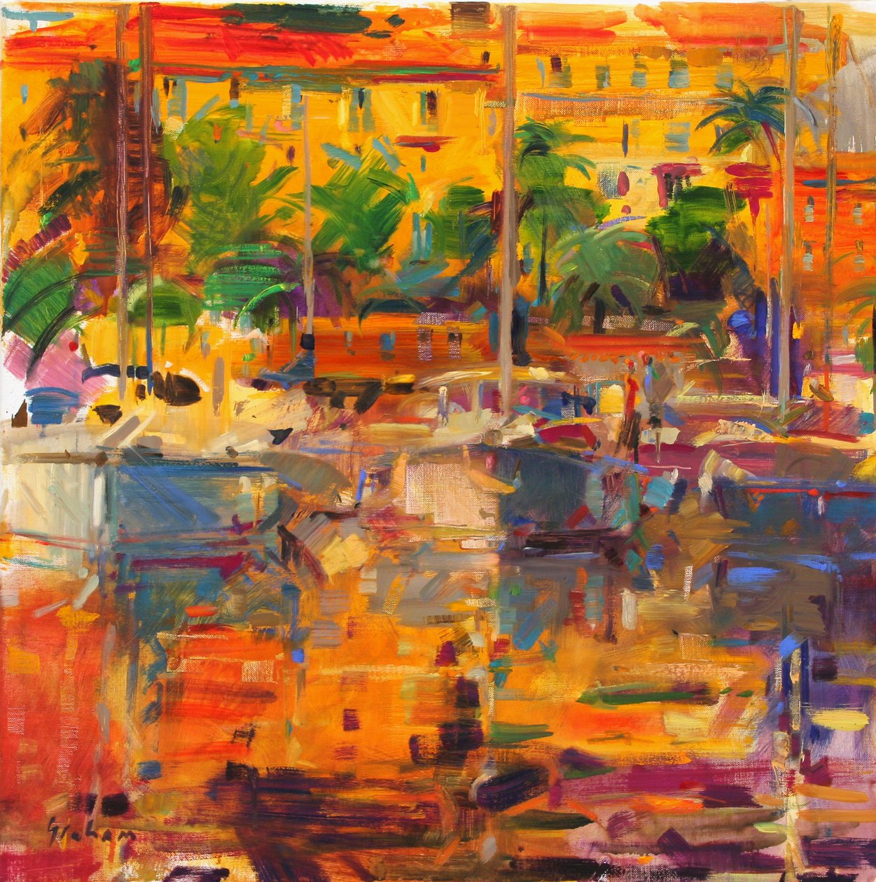Cote dAzur Yansımaları by Peter Graham (Contemporary)
