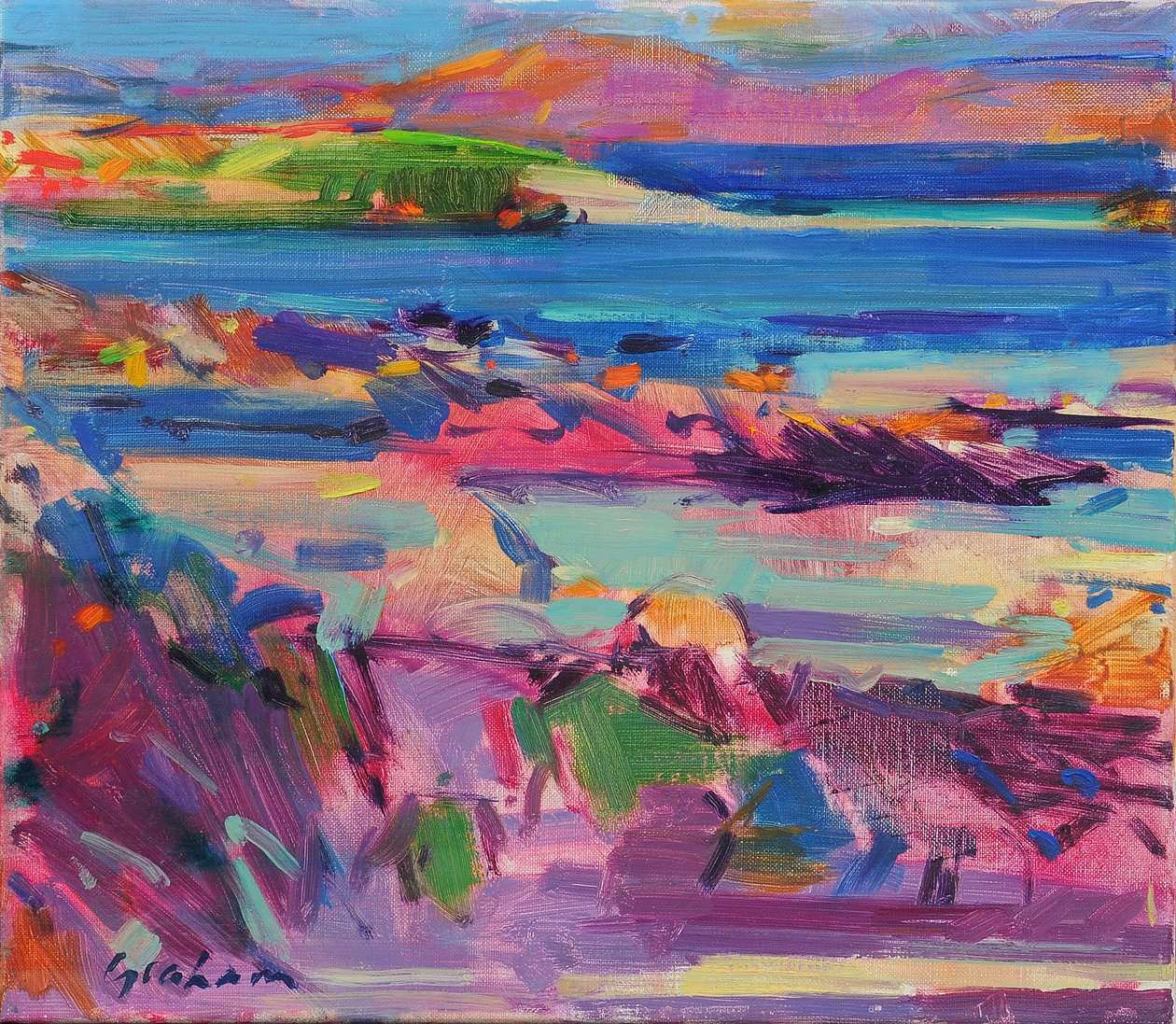 Iona Sun, 2021 (tuval üzerine yağlı boya) by Peter Graham (Contemporary)