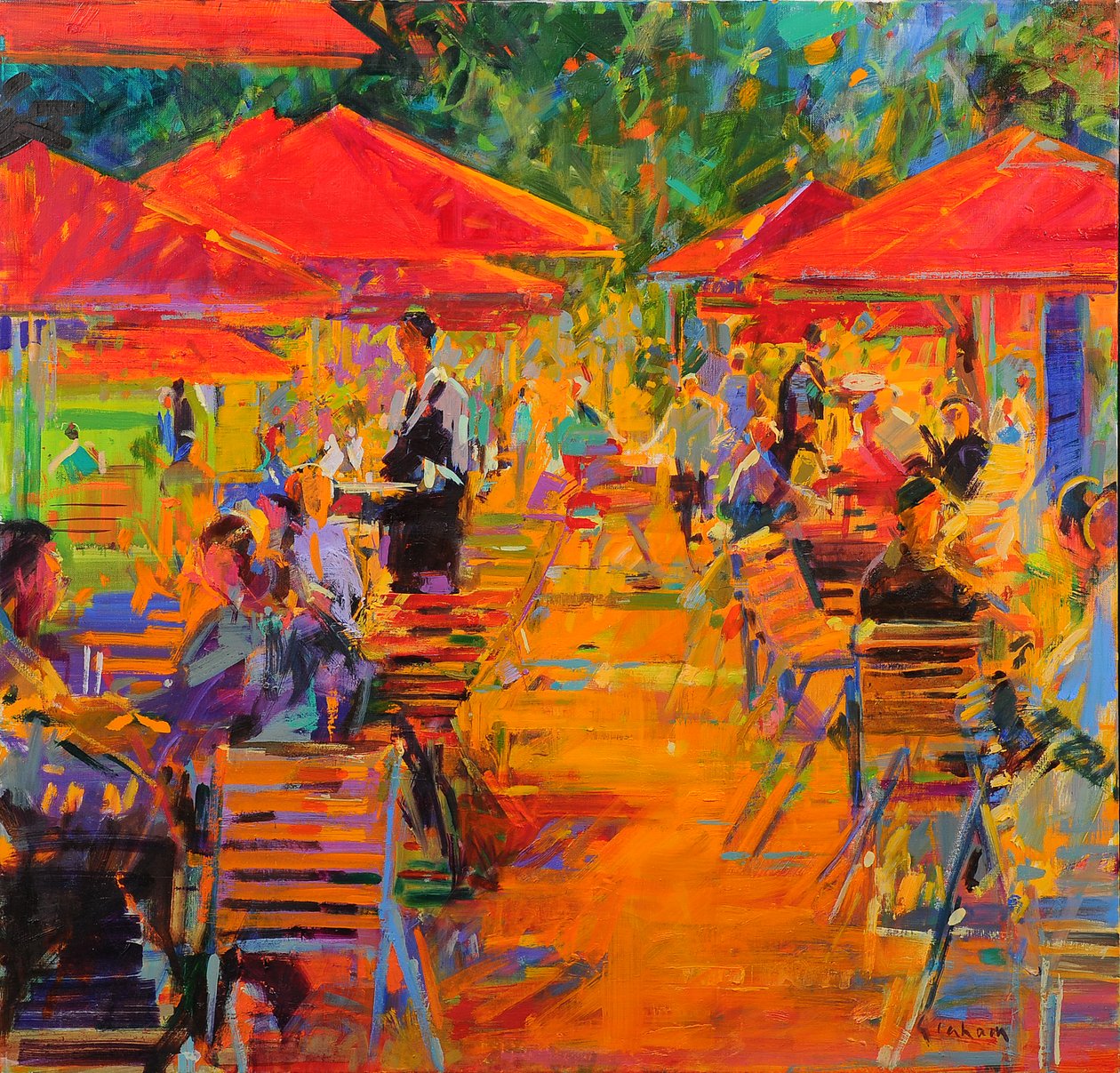 Tuileries Bahçesi by Peter Graham (Contemporary)