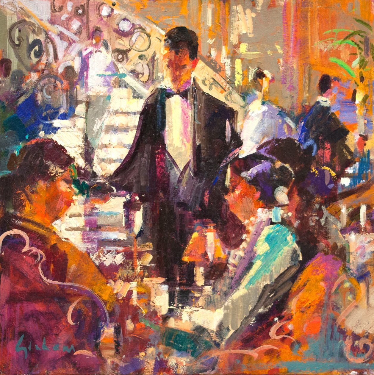 New York Plaza Fancy, 2020 (tuval üzerine yağlı boya) by Peter Graham (Contemporary)