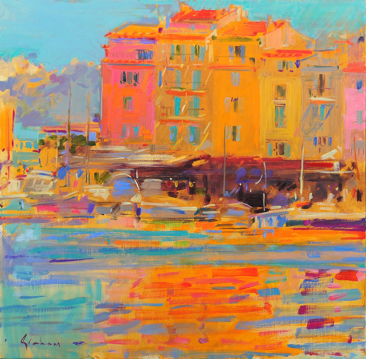 Saint Tropez Yansımaları by Peter Graham (Contemporary)
