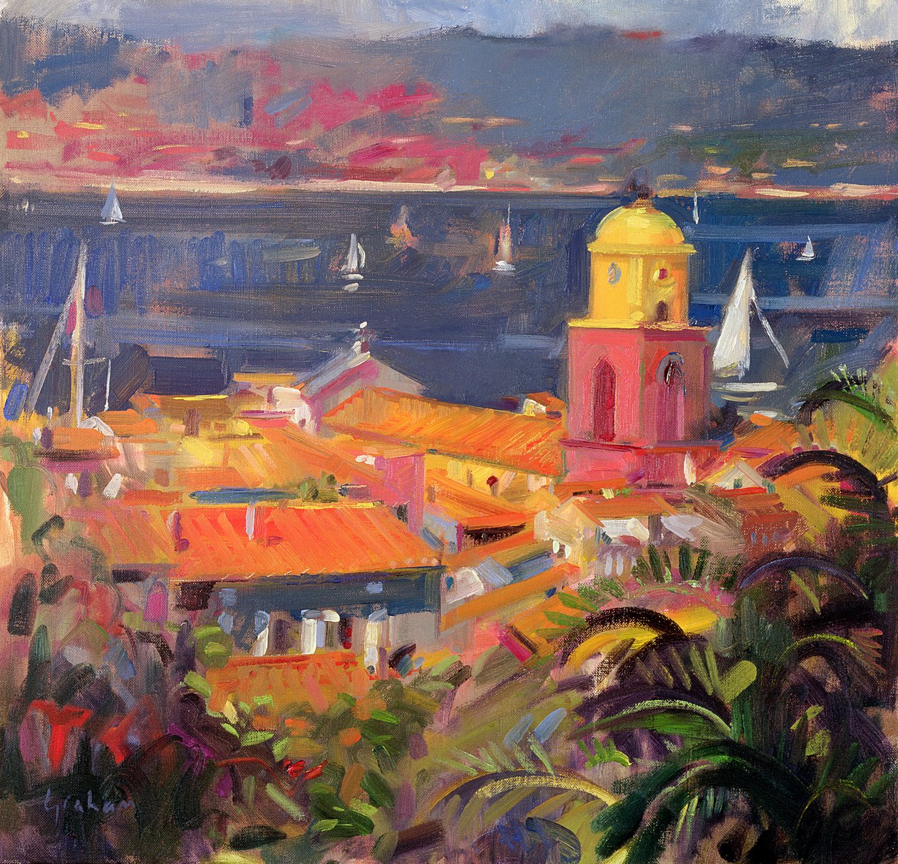 St Tropez Yelken, 2002 by Peter Graham (Contemporary)