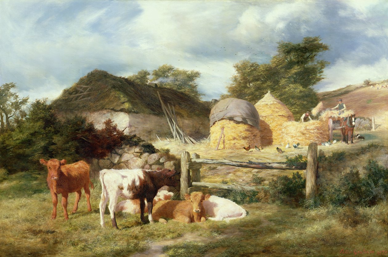 Bir Highland Croft, 1873 by Peter Graham