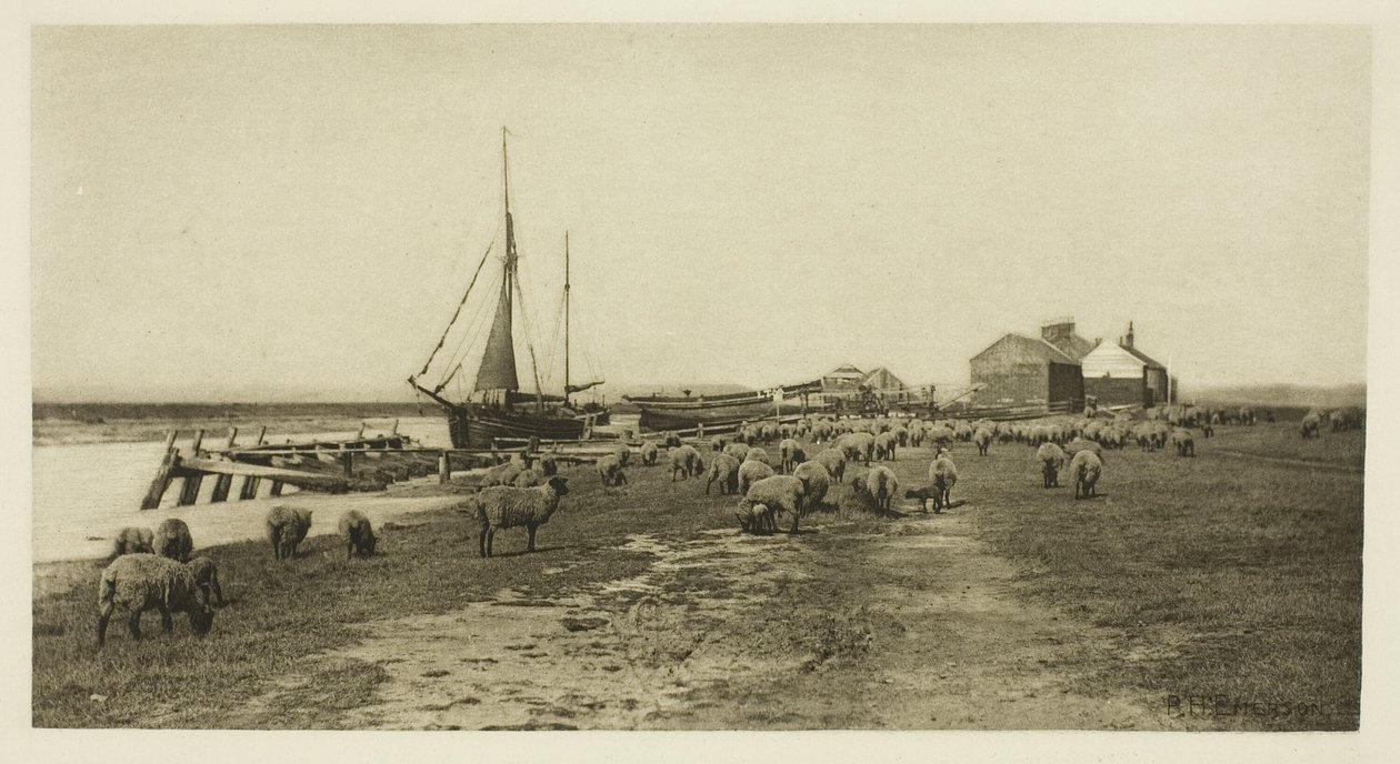 Kara Kıyı, Blythe Nehri (Suffolk) by Peter Henry Emerson
