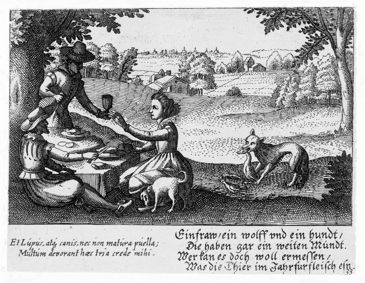 Bir piknik, c.1650 by Peter I Rollos