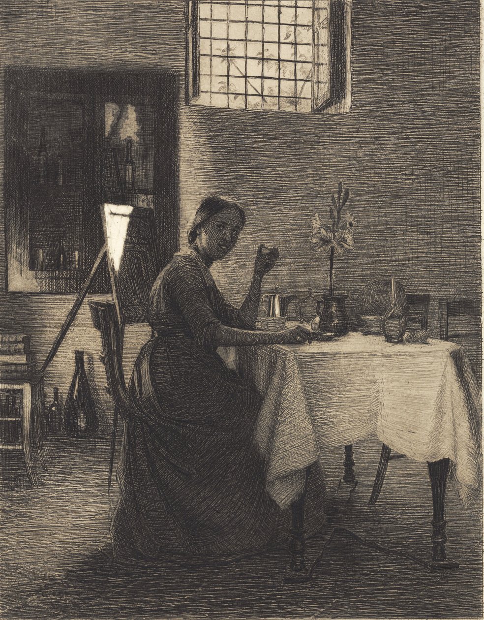 sabah kahvesinde by Peter Vilhelm Ilsted
