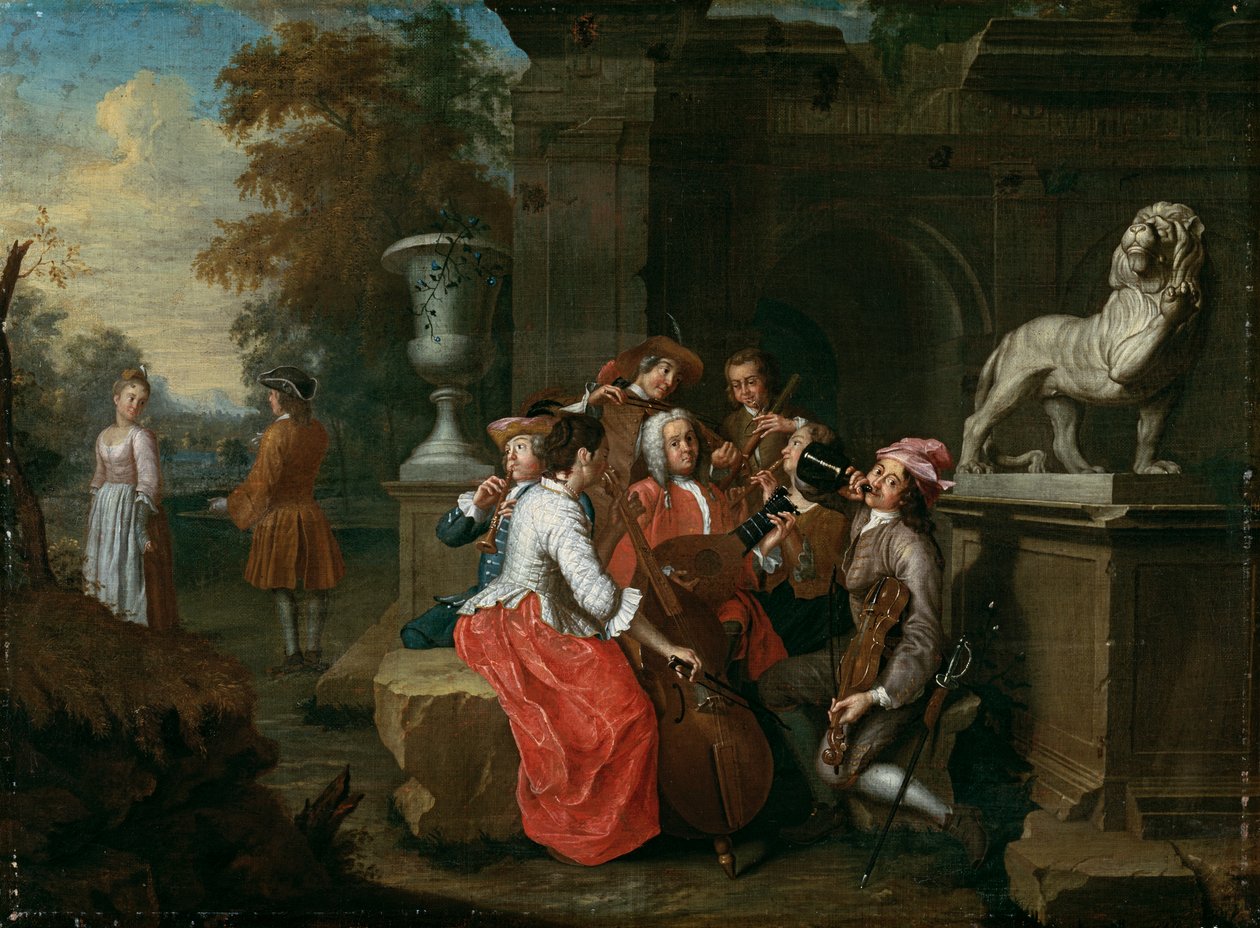bahçede konser by Peter Jacob Horemans