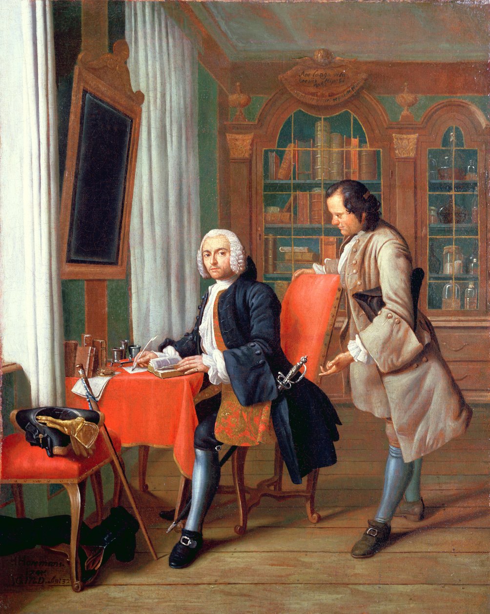 Bir Kütüphanede İki Bey by Peter Jacob Horemans