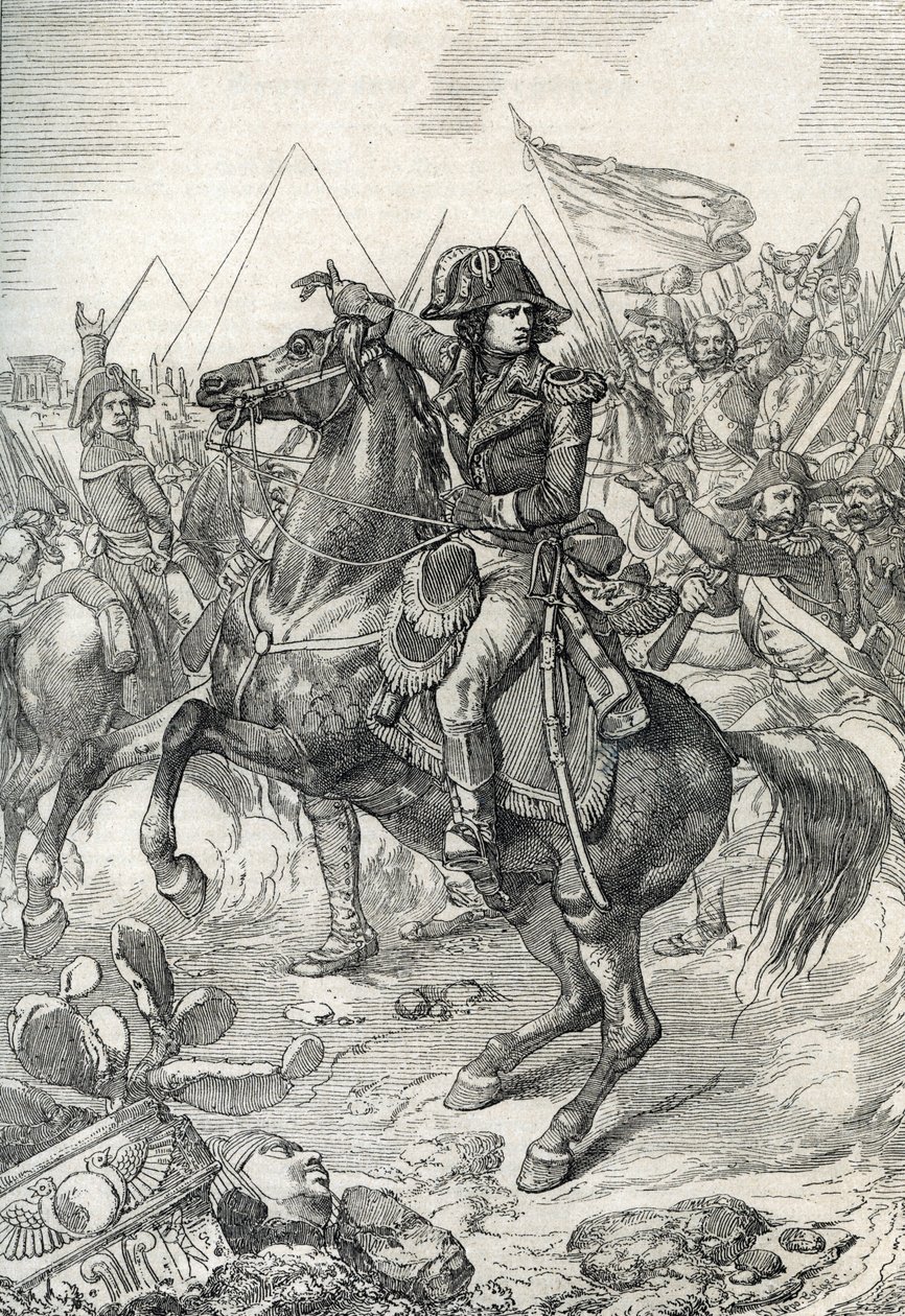 Mısır Seferi (Seferi) (1798-1801): Piramitlerden önce General Napolyon Bonapart (1765-1821) by Peter Johann Nepomuck Geiger