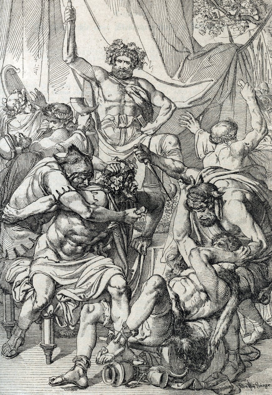 Heptarchy: "" Anglo-Sakson lider Hengist'in (5. yüzyıl) yaklaşık 461'de Kent krallığını kurmak için düşmanlarını öldürmesinin temsili" (Sakson heptarchy: Anglo-Sakson lider Hengist (veya Hengest) Brittany'nin işgali sırasında düş by Peter Johann Nepomuck Geiger