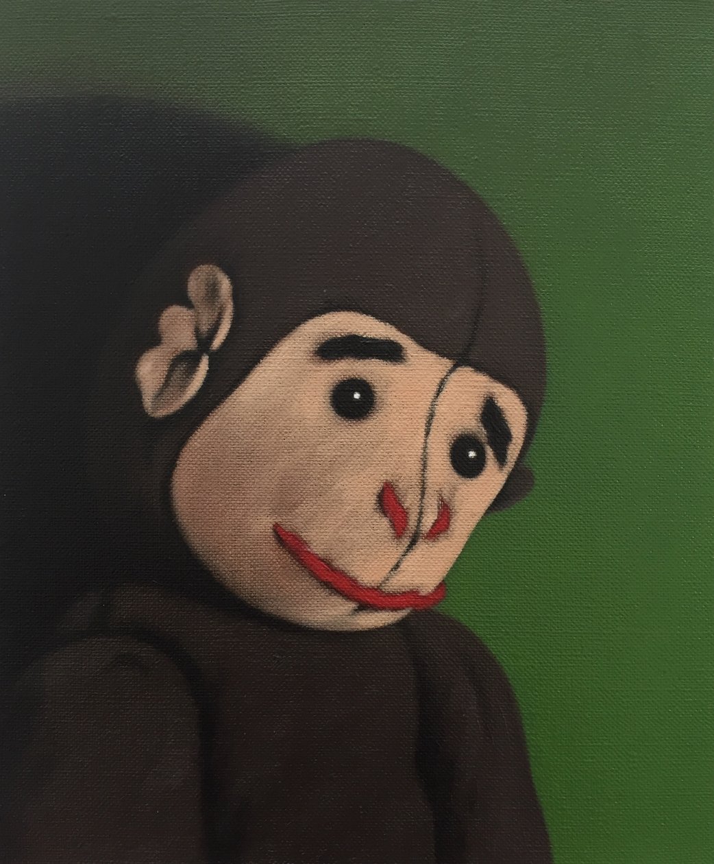 Yeşil Üzerinde Maymun Portresi, 2005 by Peter Jones