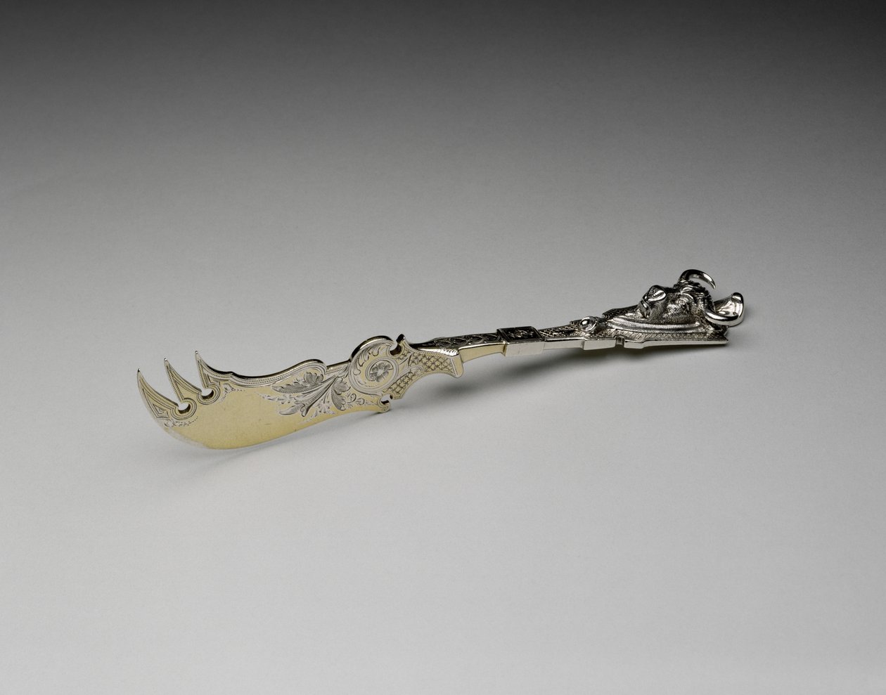 Peynir bıçağı, c. 1865-1870 (gümüş ve gümüş yaldızlı) by Peter L. Krider