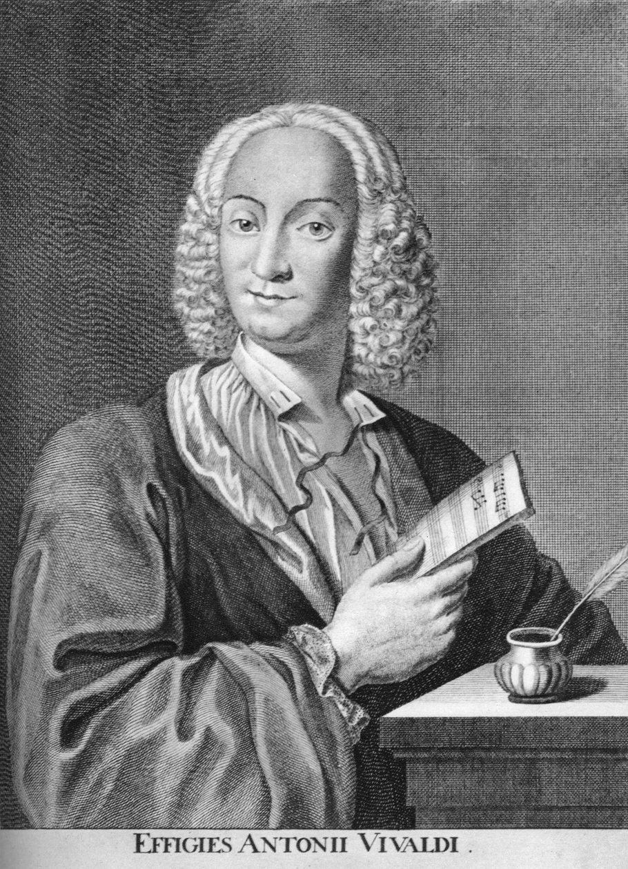 Antonio Vivaldi, İtalyan Barok besteci, Katolik rahip ve virtüöz kemancı, 1725 by Peter La Cave