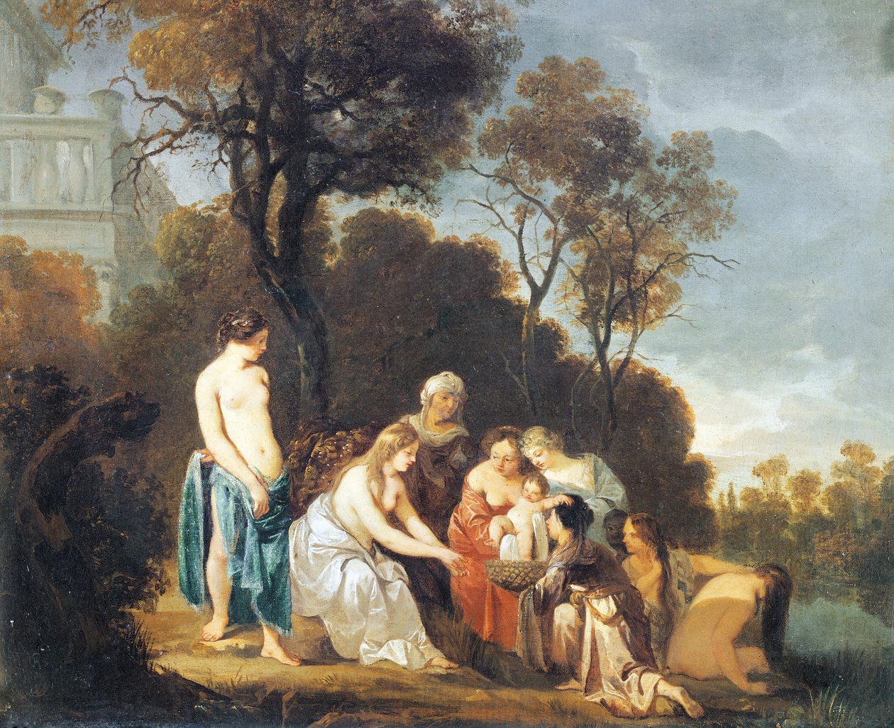 Musa nehirden kurtarıldı, Peter Lely (1618-1680), tuval üzerine yağlı boya, 54x635 cm by Peter Lely