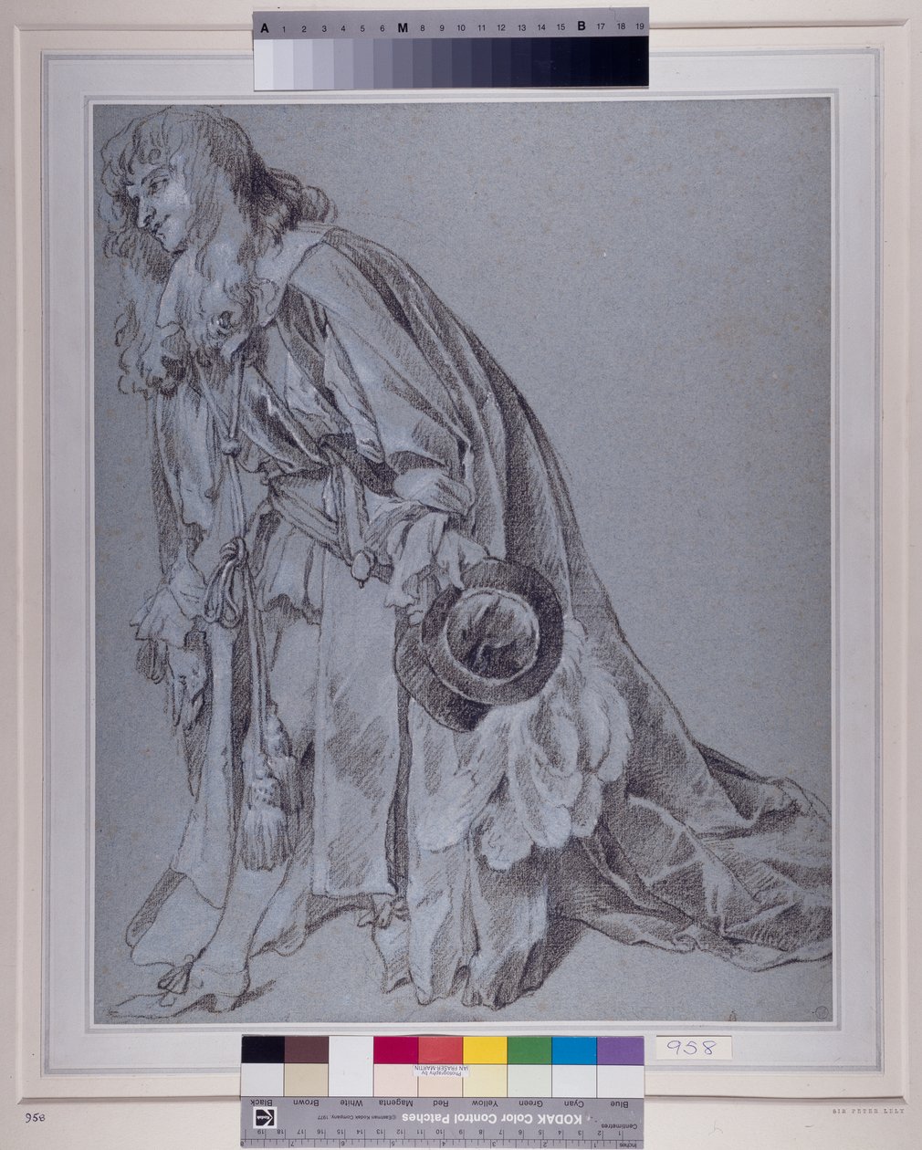 Reverent Figure (kağıt üzerinde tebeşir) by Peter Lely