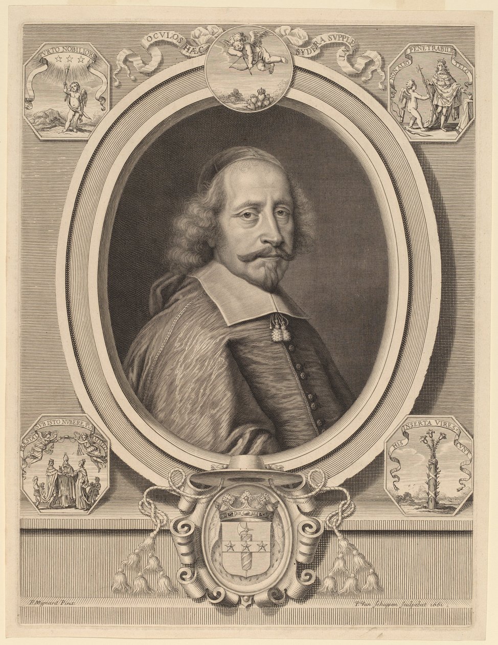 Kardinal Jules Mazarin by Peter Ludwig van Schuppen after Pierre Mignard I