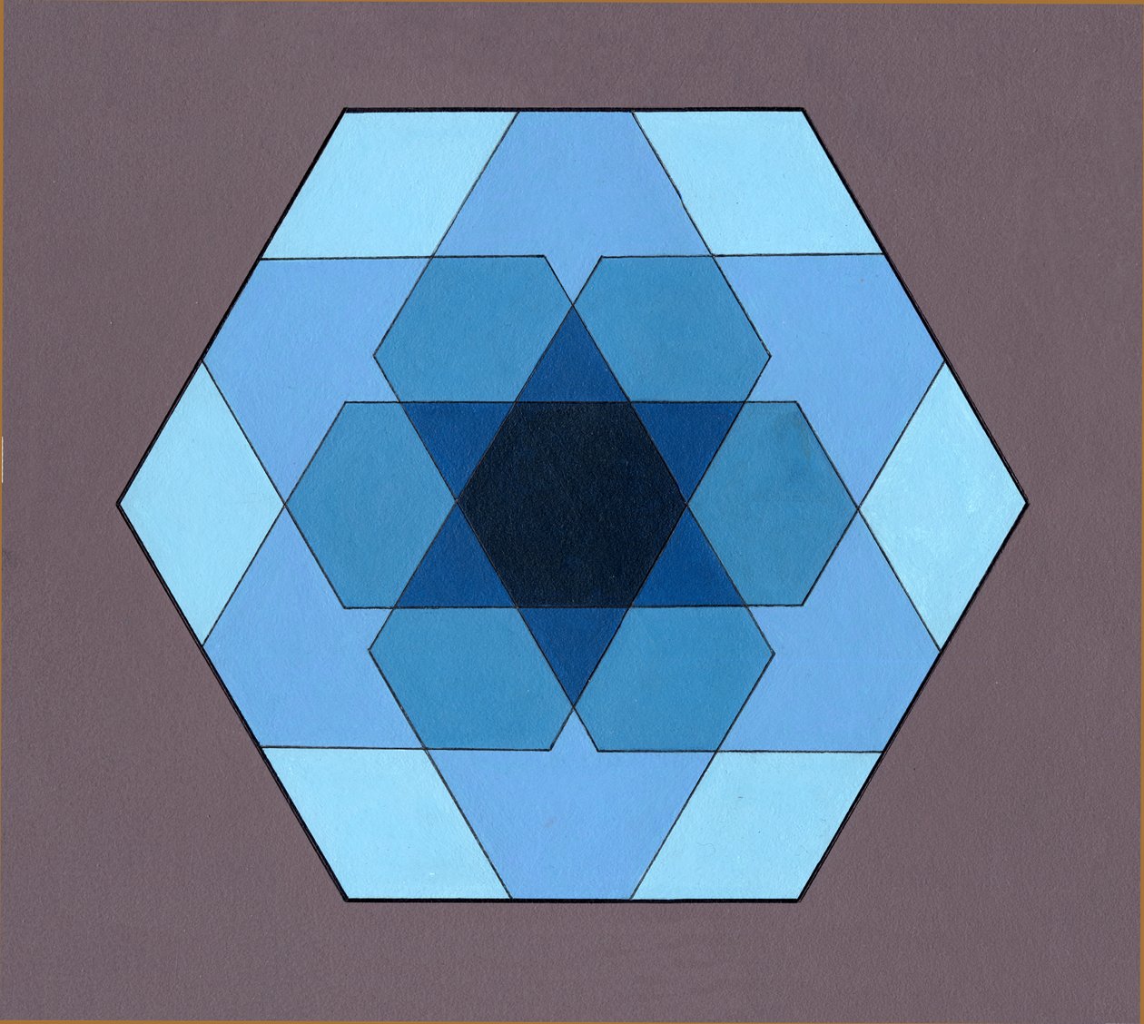 Overlaying Hexagons, 2009 (gemide akrilik) by Peter McClure