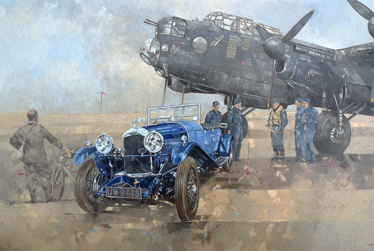 Able Mable ve Blue Lagonda (tuval üzerine yağlı boya) by Peter Miller