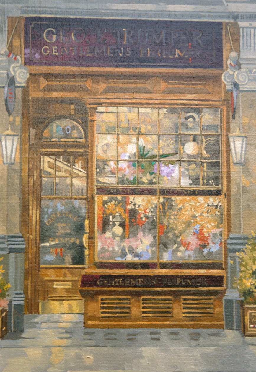 Geo F. Trumper, Jermyn Street, Londra (tuval üzerine yağlı boya) by Peter Miller