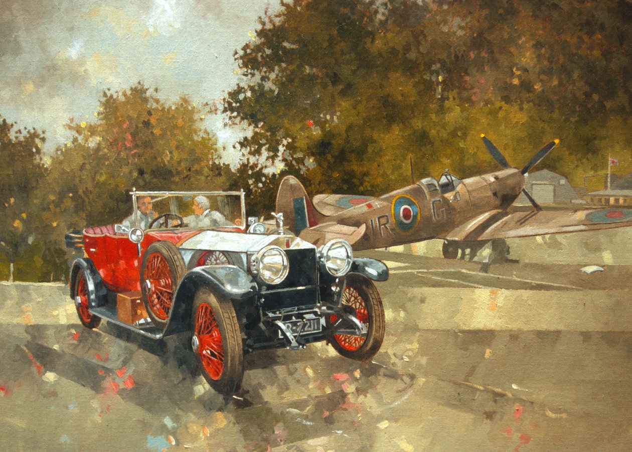 Ghost ve Spitfire (tuval üzerine yağlı boya) by Peter Miller