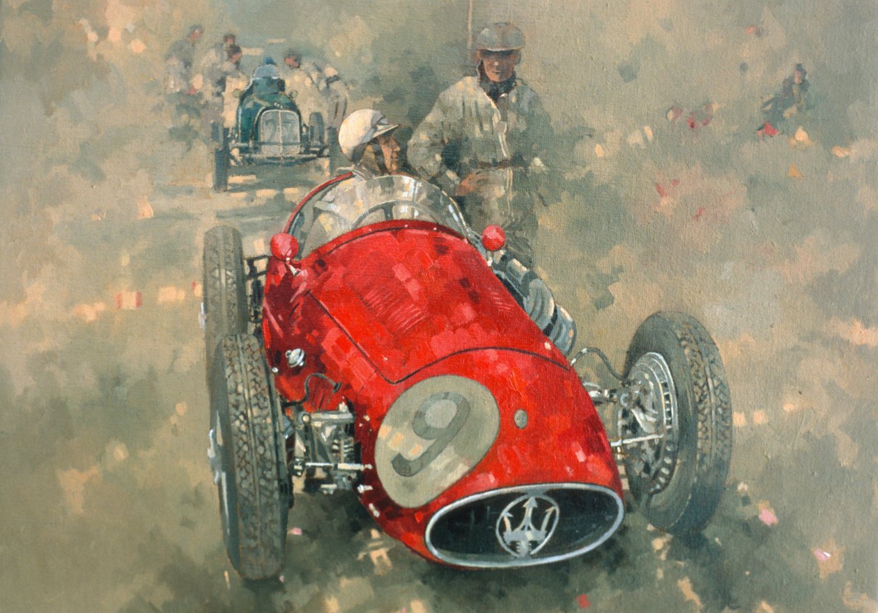 Goodwood 54 Roy Salvadori (tuval üzerine yağlı boya) by Peter Miller