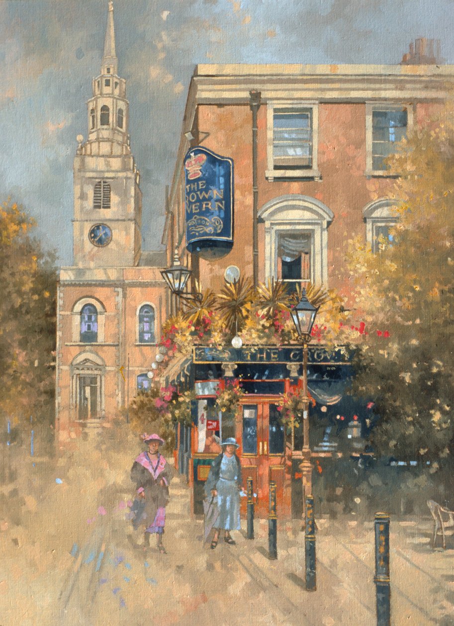 The Crown Tavern - Clerkenwell (tuval üzerine yağlı boya) by Peter Miller