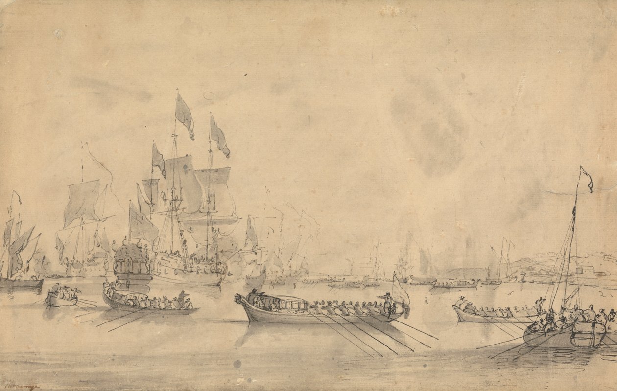 William of Orange'ın Tor Körfezi'ne İnişi by Peter Monamy