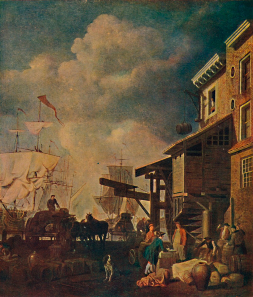 Eski Doğu Hindistan Rıhtımı, Londra Köprüsü, c1700-1740, 1904 by Peter Monamy