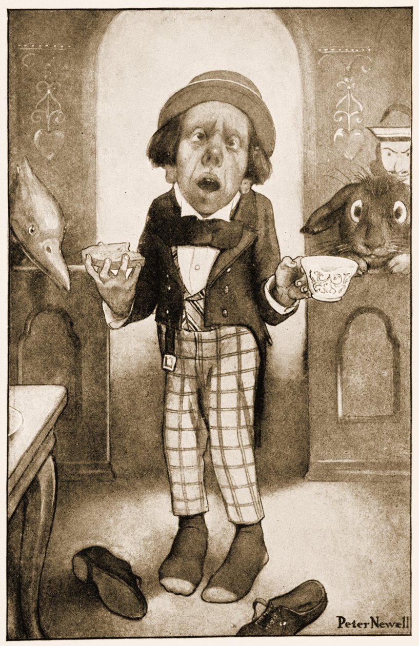 Im a poor man, your Majesty, the Hatter began, in a trembling voice, illustration for Lewis Carrolls Alices Adventures in Wonderland, 1901  by Peter Newell
