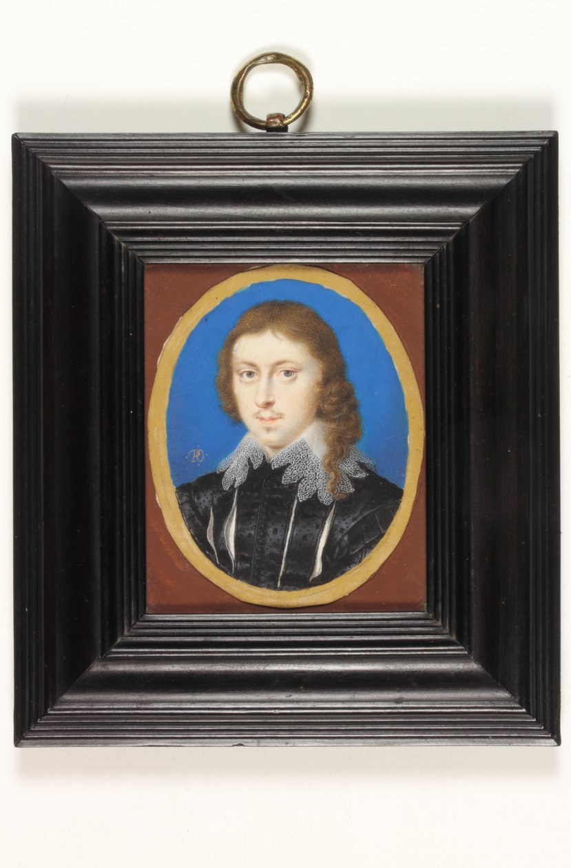 Edmund Waller (parşömen üzerine sulu boya) by Peter Oliver