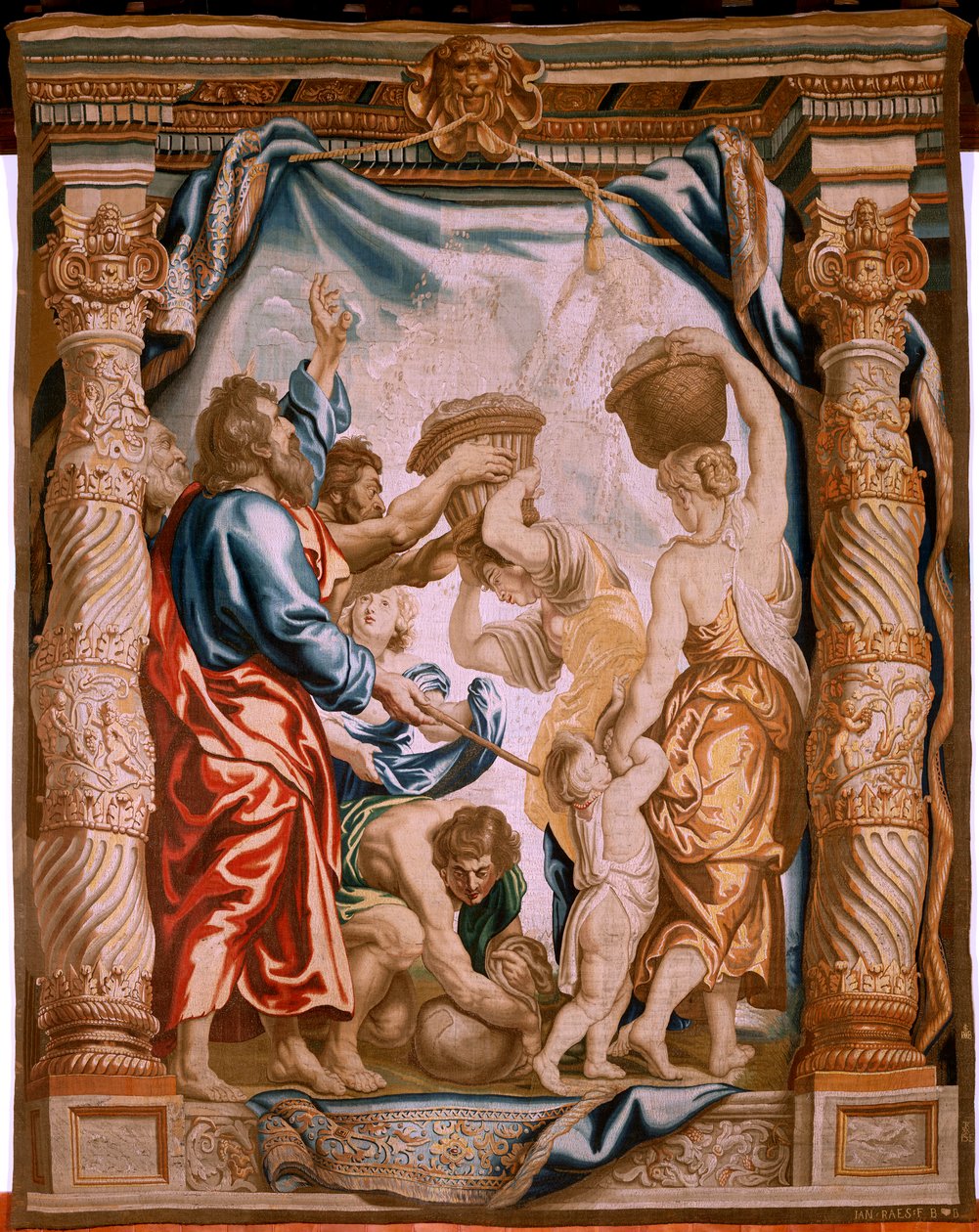 Flaman halısı. Mannanın çöle düşmesi (La caída del maná en el desierto). Seri Eucharist