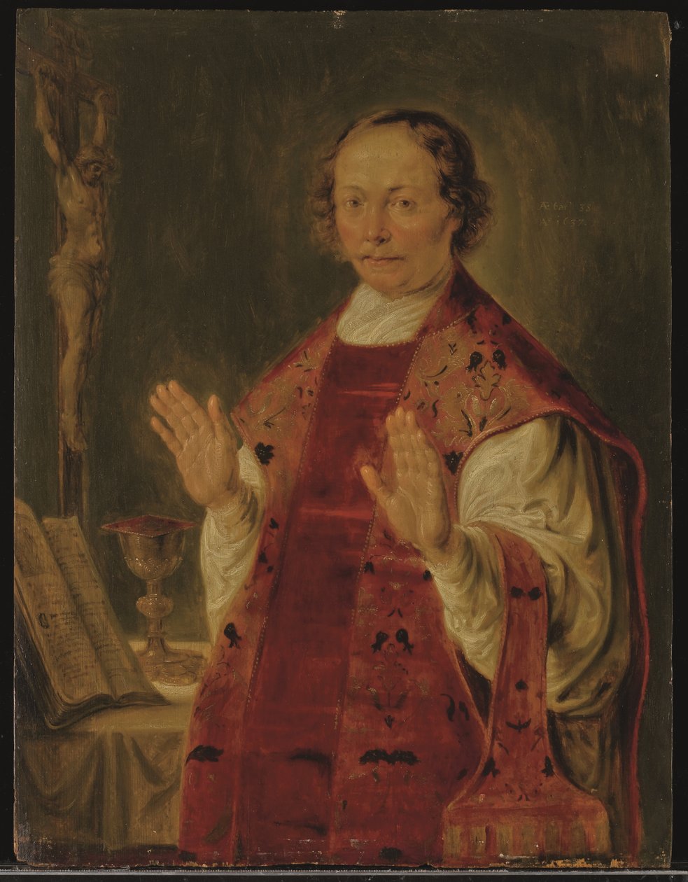 bir din adamı by Peter Paul (circle of) Rubens
