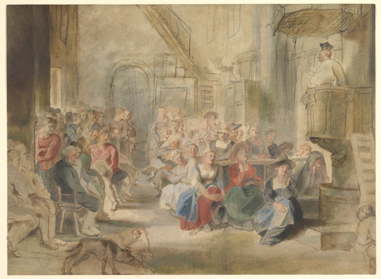 Köy Kilisesinde Bir Vaaz, c.1630 by Peter Paul Rubens