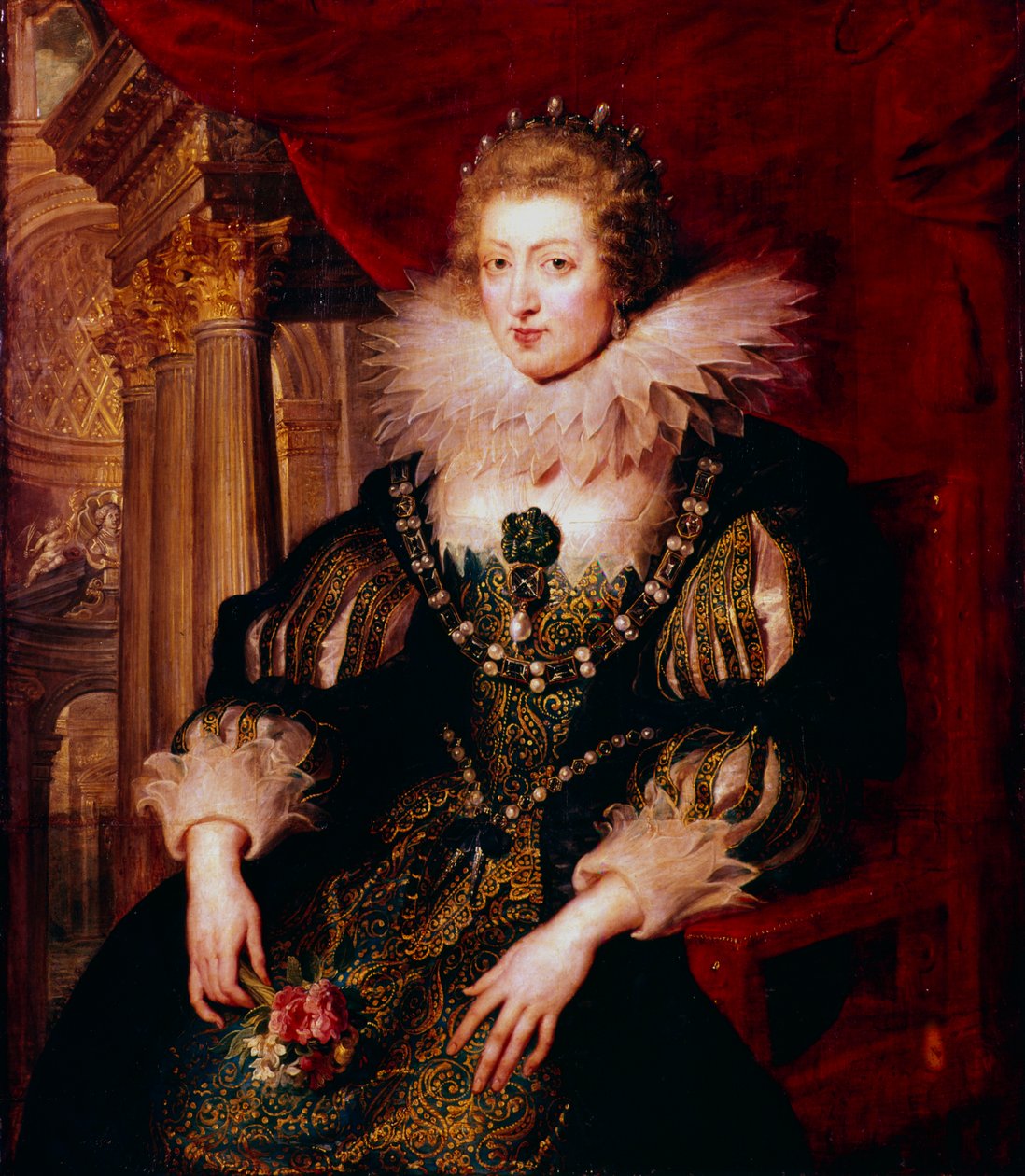 Avusturyalı Anne, Fransa Kraliçesi Consort, 17. yüzyıl. by Peter Paul Rubens