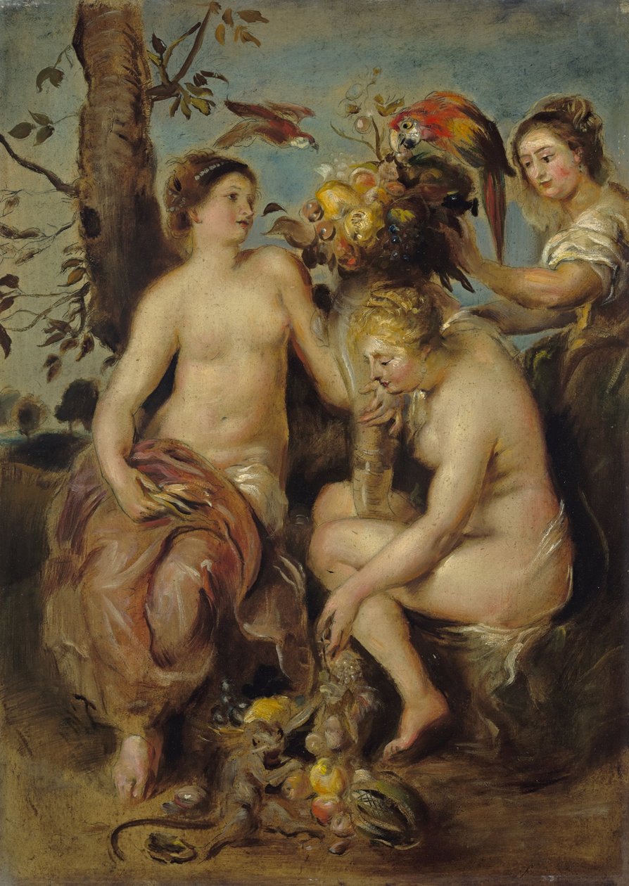 Ceres ve Periler, Rubens'in Madrid'deki tablosundan sonra kopyalayın by Peter Paul Rubens