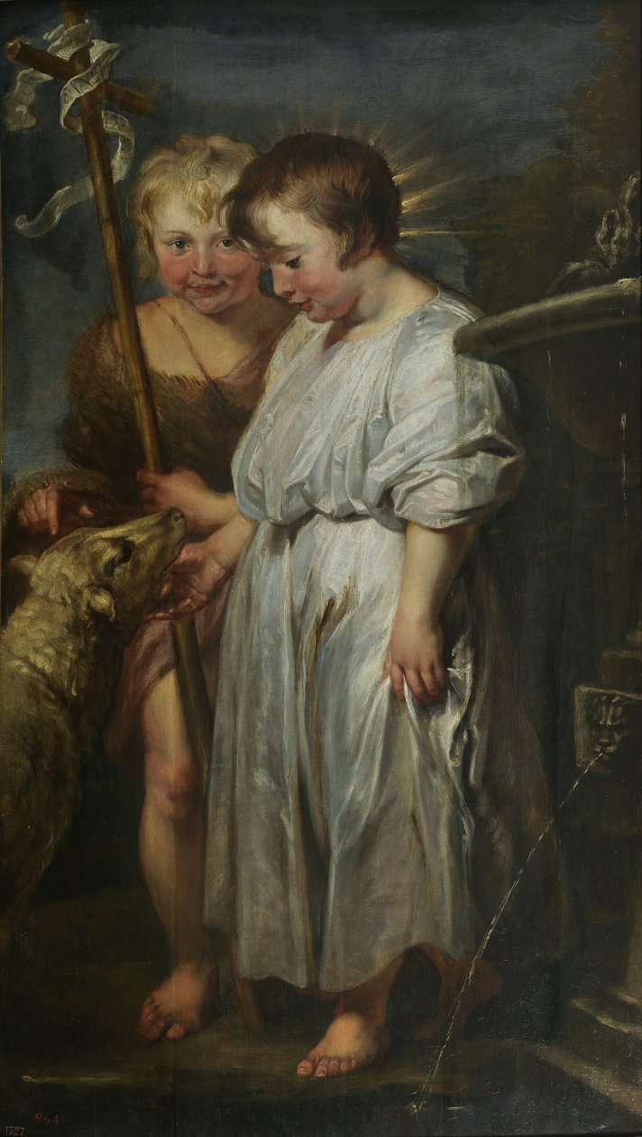 Çocukken Mesih ve Vaftizci Yahya by Peter Paul Rubens