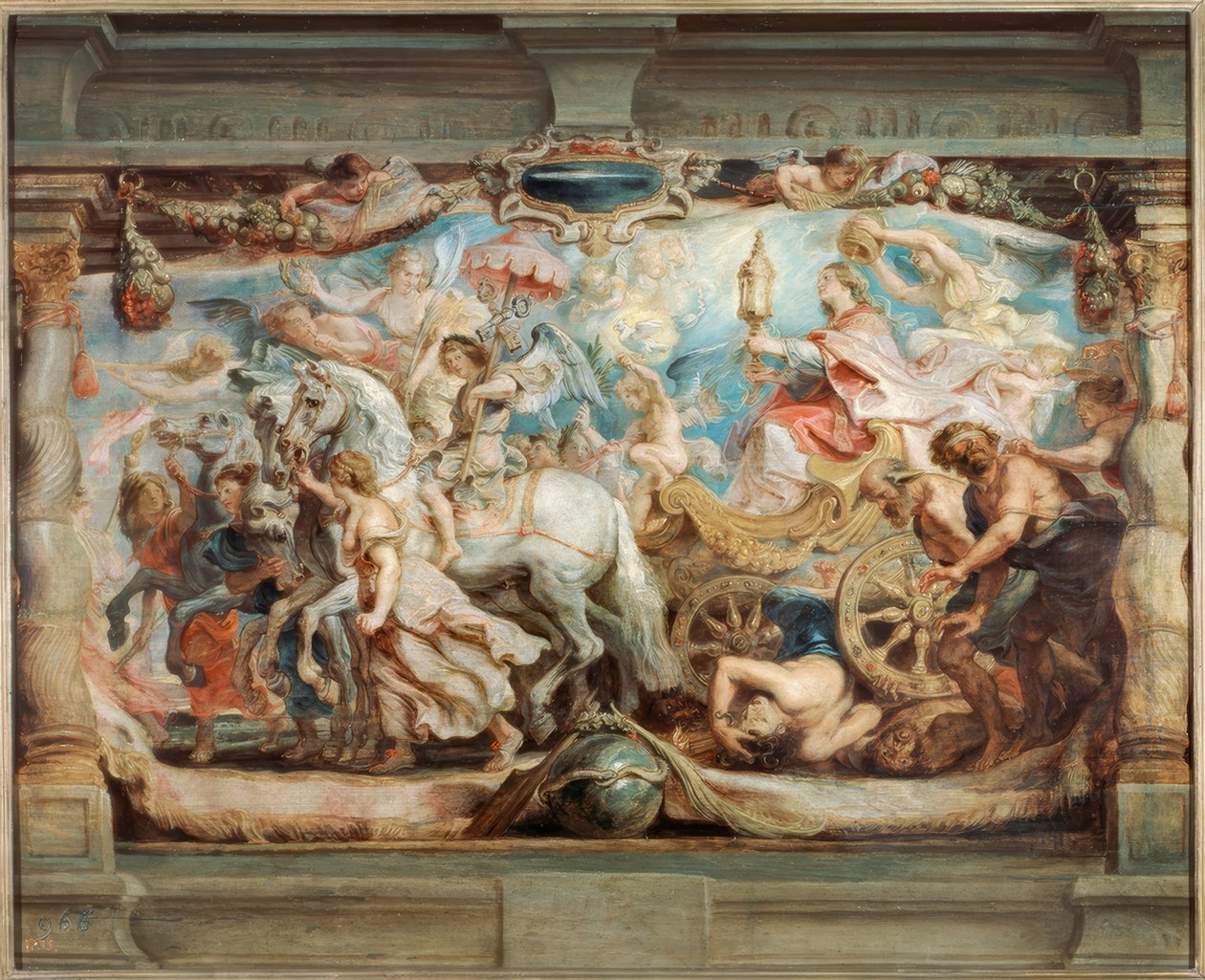 Kilisenin cehalet ve yanılgı üzerindeki zaferi by Peter Paul Rubens