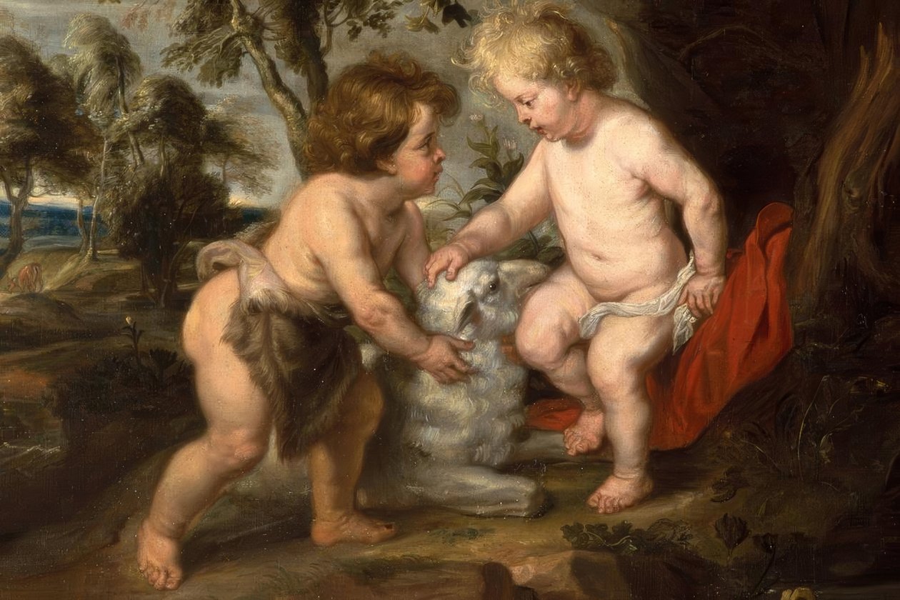 Çocuk John ile küçük İsa by Peter Paul Rubens