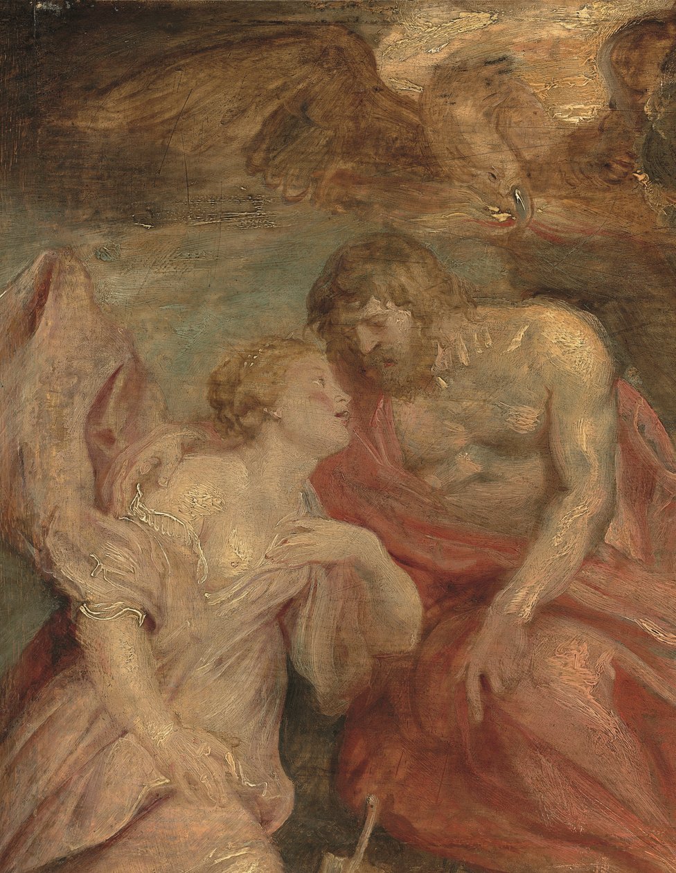 Jüpiter'e dua eden Venüs'ün detayı (meşe panel üzerine yağ) by Peter Paul Rubens