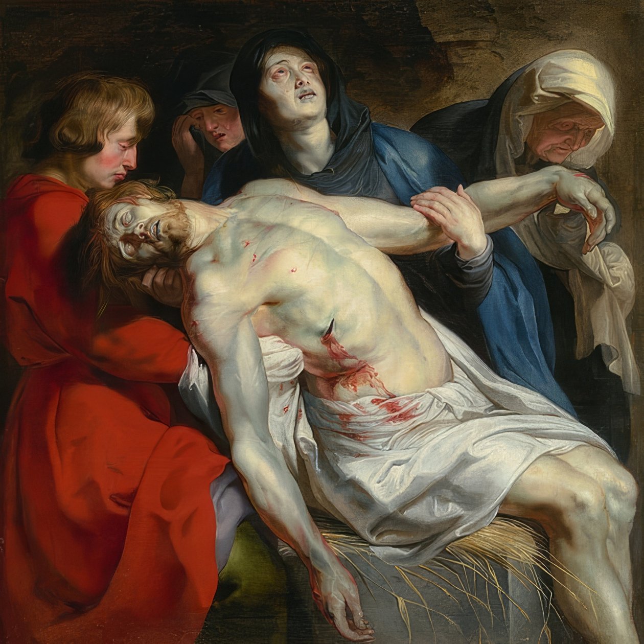 Entombment. 1612 civarında by Peter Paul Rubens
