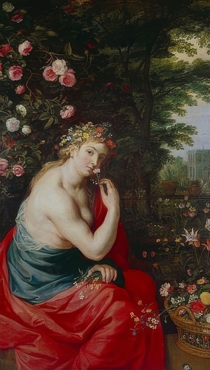 Tanrıça Flora. 1625 civarında by Peter Paul Rubens