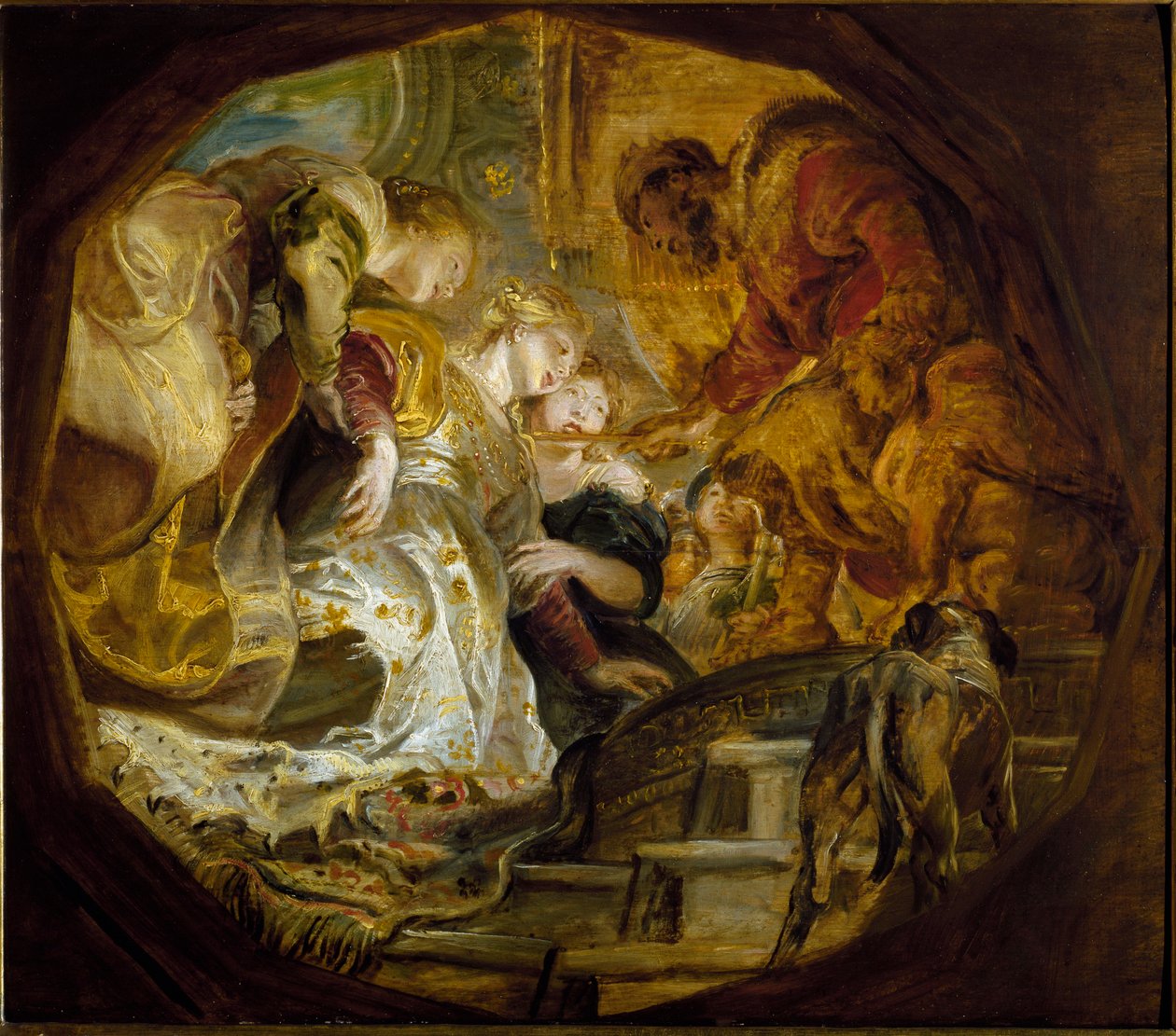 Kral Assuerus tarafından seçilen Esther (tuval üzerine yağlı boya by Peter Paul Rubens