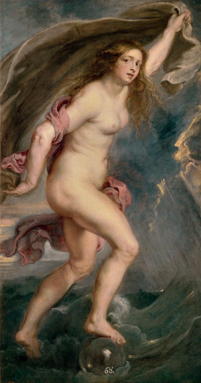 Fortune - Rubens, Pieter Paul (1577-1640) - 1636-1638 - Tuval üzerine yağlı boya - 182.3x101 - Prado Müzesi, Madrid by Peter Paul Rubens